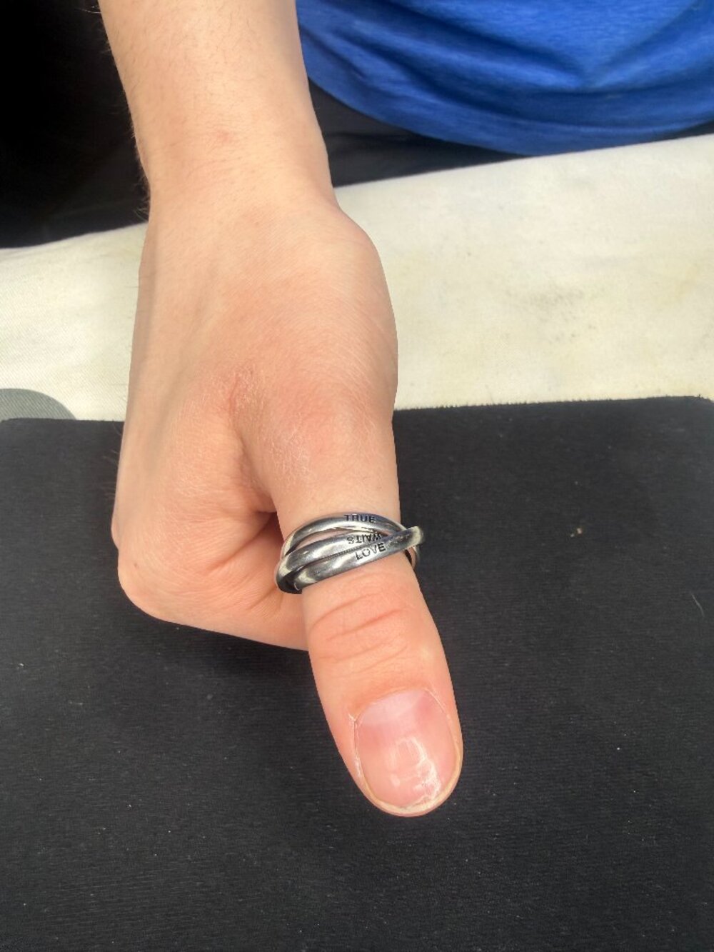 True Love Waits Trinity Rolling Ring
